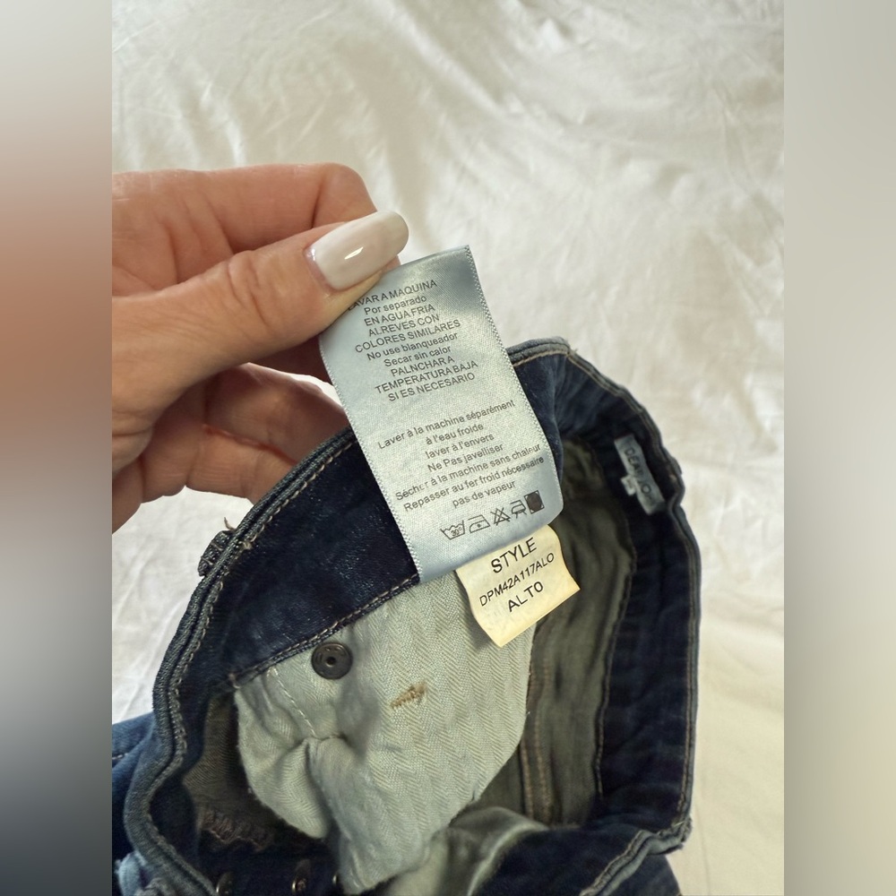 Dear John | SZ 30 (32.5” Inseam) | Alto Split Hem Ankle Flare Denim Blue Jeans - Picture 4 of 10